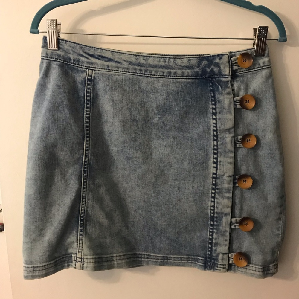 Free People denim skirt
